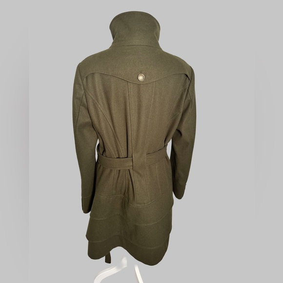 New York & Company Olive Trench Coat with Belt - Picture 5 of 13